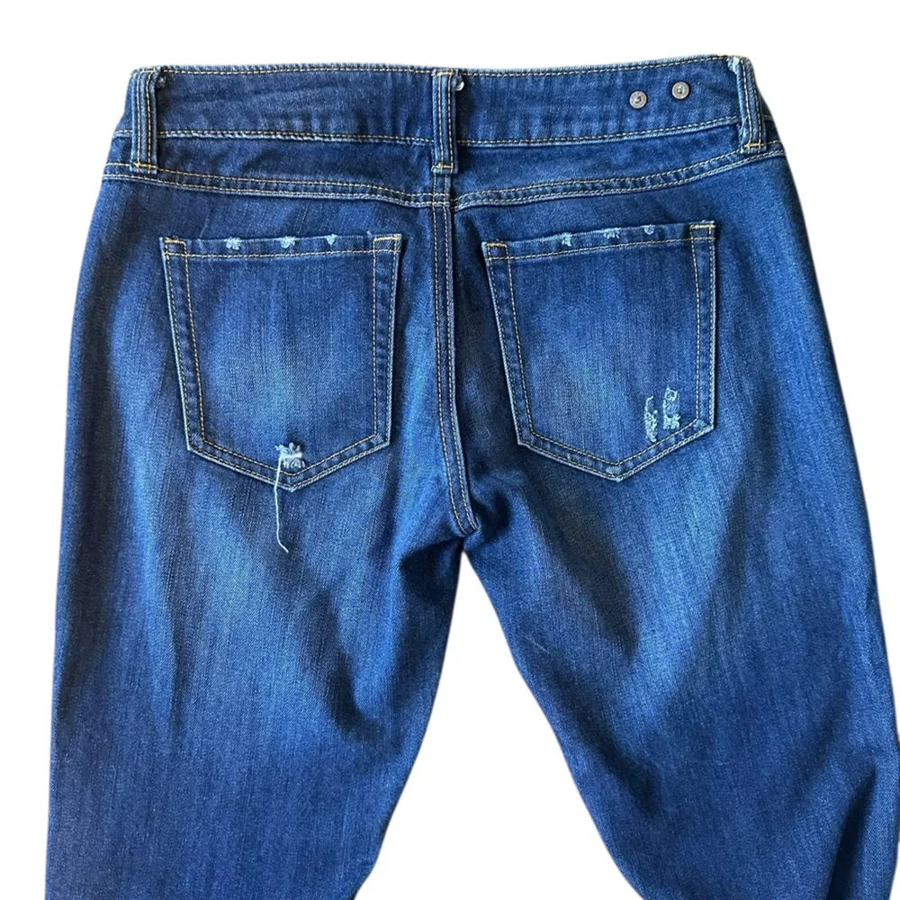 CABI Style #3045 Slim Boyfriend distressed stretch jeans size 0 - Picture 6 of 8